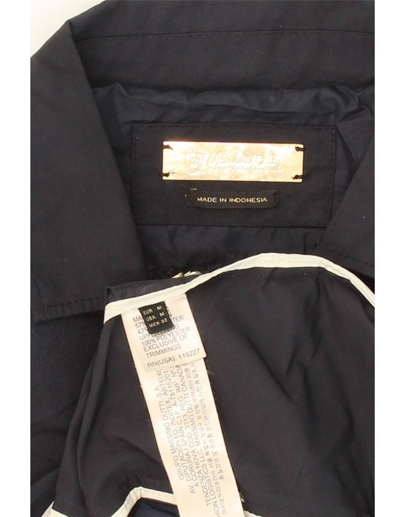 MASSIMO DUTTI Womens Bomber Jacket UK 12 Medium Navy Blue Cotton Vintage Massimo Dutti and Second-Hand Massimo Dutti from Messina Hembry 