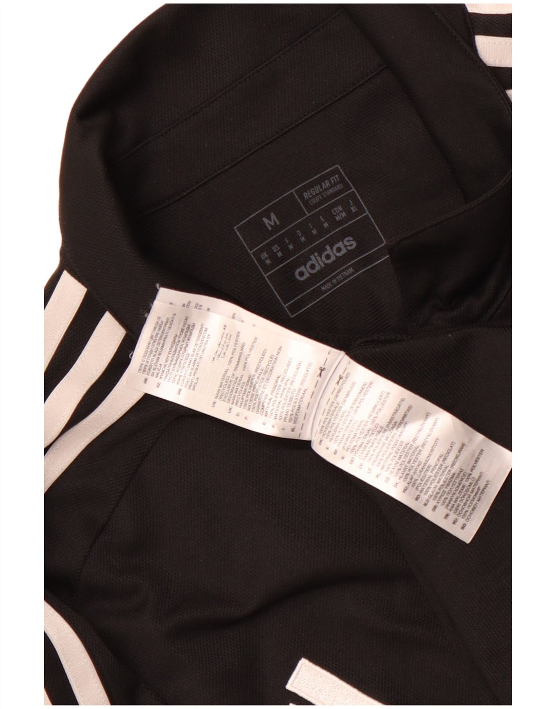 ADIDAS Mens Aeroready Regular Fit Polo Shirt Medium Black Polyester