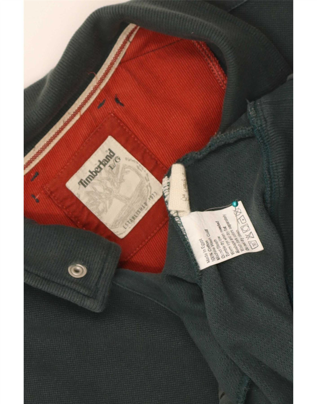 Timberland Mens Tracksuit Top Jacket Large Green Cotton