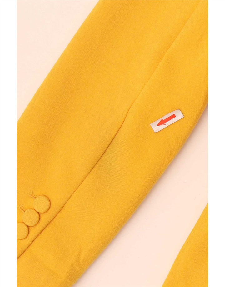 Zara Womens Double Breasted Blazer Jacket UK 14 Large Yellow
