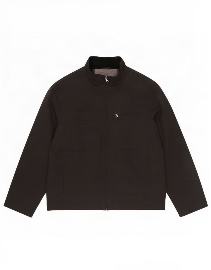 Marks & Spencer Mens Autograph Bomber Jacket UK 42 XL Black Polyamide