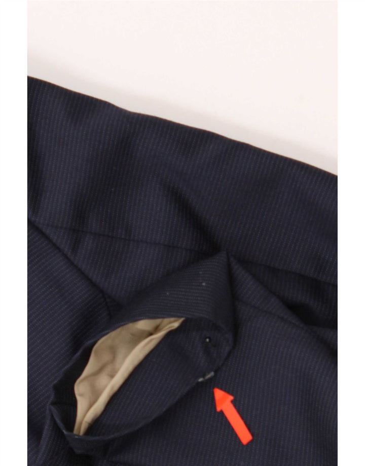 Zara Mens 2 Button Blazer Jacket EU 44 XS Navy Blue Wool