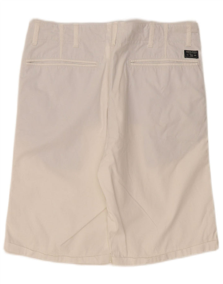 Woolrich Mens Casual Shorts W31 Medium White Cotton