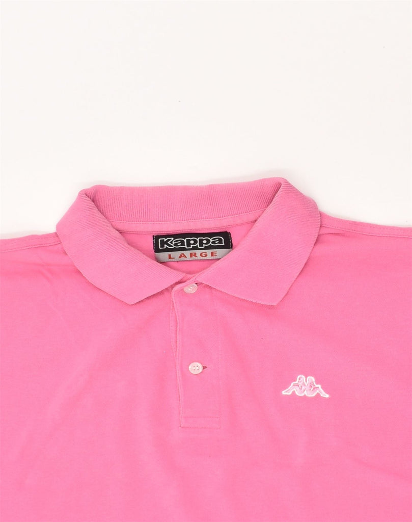 KAPPA Mens Polo Shirt Large Pink Cotton | Vintage Kappa | Thrift | Second-Hand Kappa | Used Clothing | Messina Hembry 