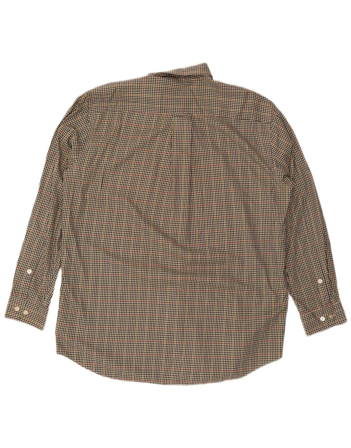 Orvis Mens Tall Shirt XL Multicoloured Gingham Cotton