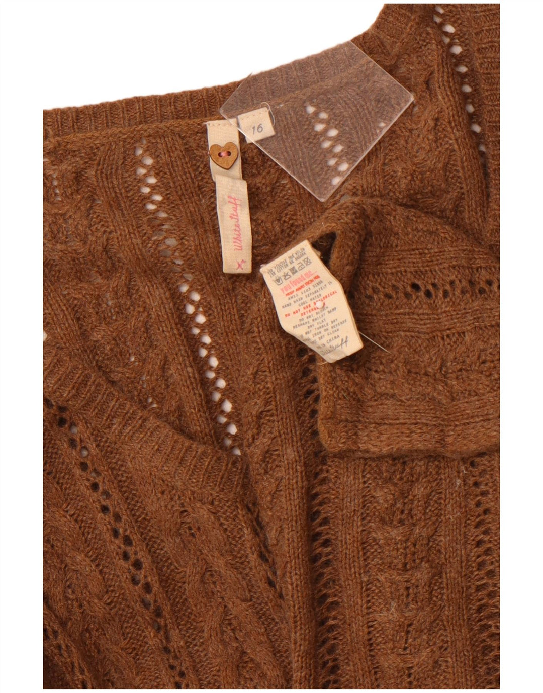 WHITE STUFF Womens Cardigan Sweater UK 16 Large  Brown Viscose