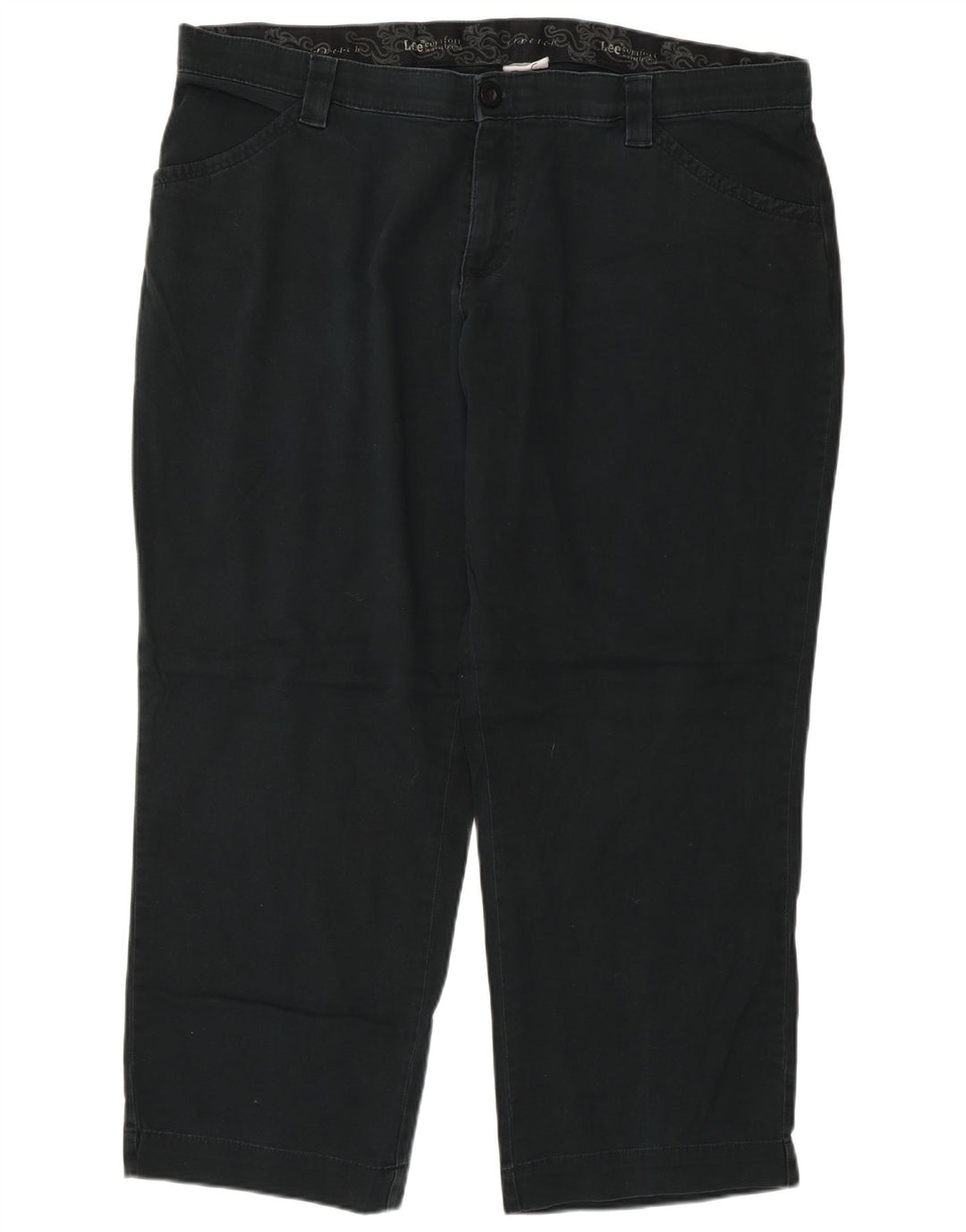 Lee Womens Straight Casual Trousers W40 L27 Navy Blue