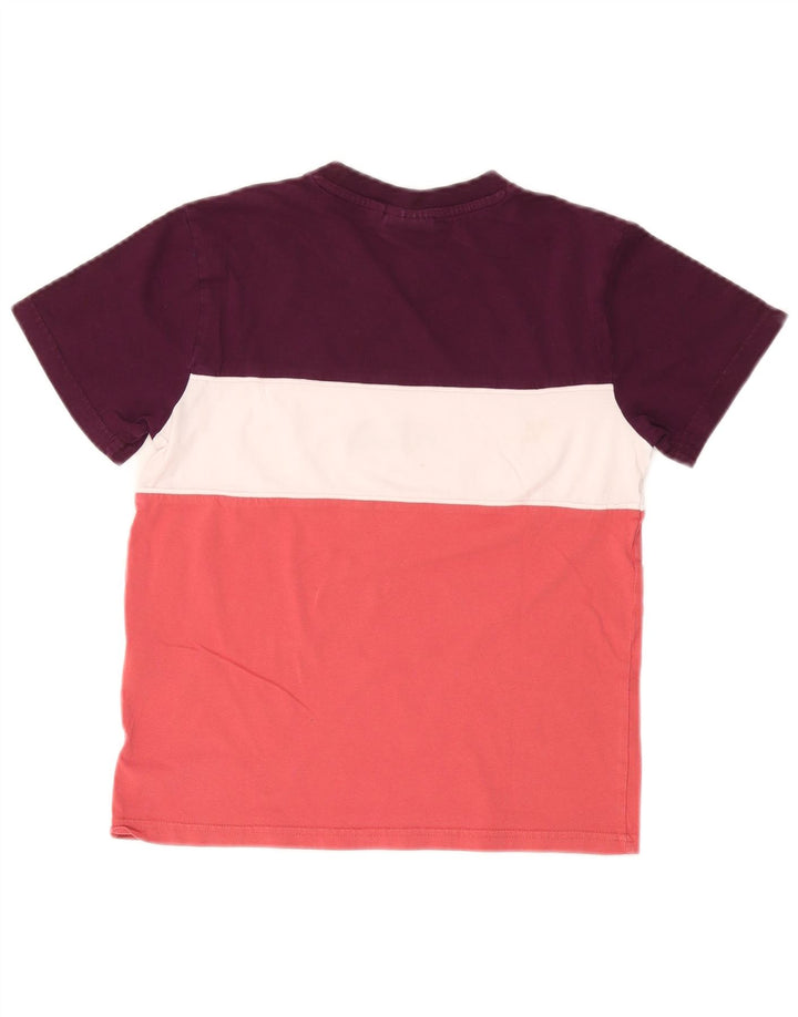 FILA Womens Graphic T-Shirt Top UK 10 Small Multicoloured Colourblock