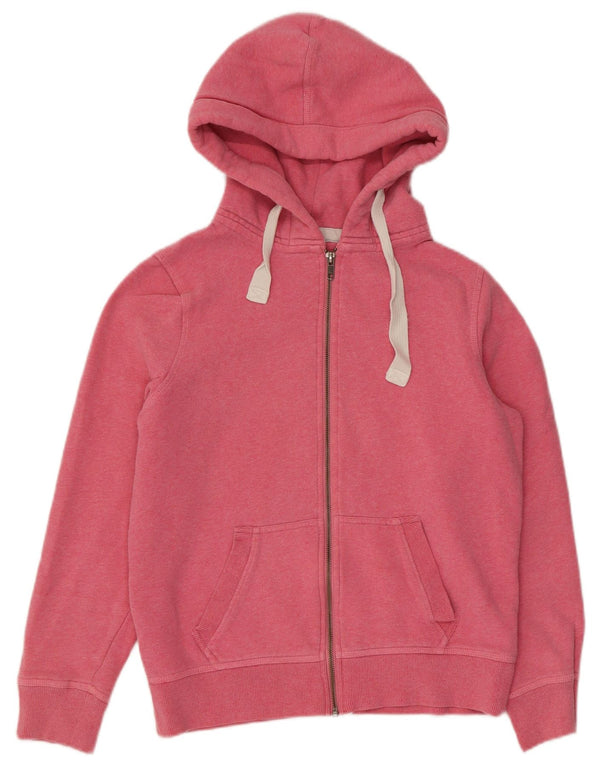 Crew Clothing Womens Zip Hoodie Sweater UK 10 Small  Pink Cotton