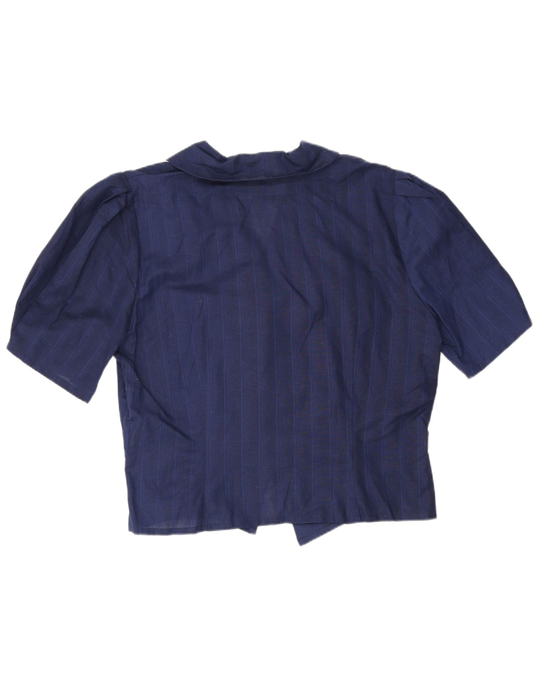Vintage Womens Shirt Blouse IT 44 Medium Navy Blue Striped
