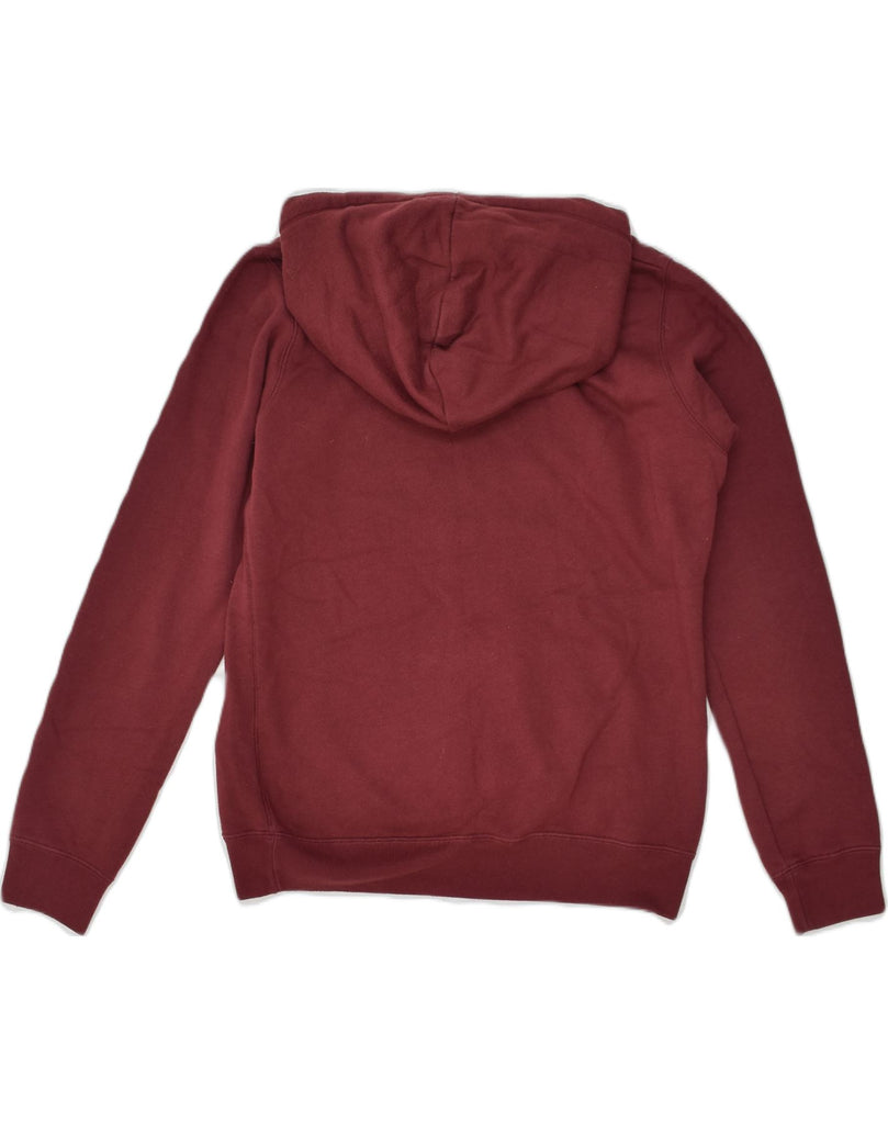 JACK WILLS Womens Graphic Hoodie Jumper UK 14 Large Burgundy Cotton | Vintage Jack Wills | Thrift | Second-Hand Jack Wills | Used Clothing | Messina Hembry 