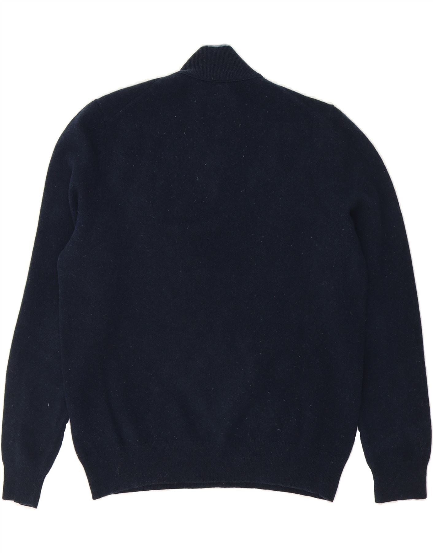 HUGO BOSS Womens Zip Neck Jumper Sweater UK 16 Large Navy Blue