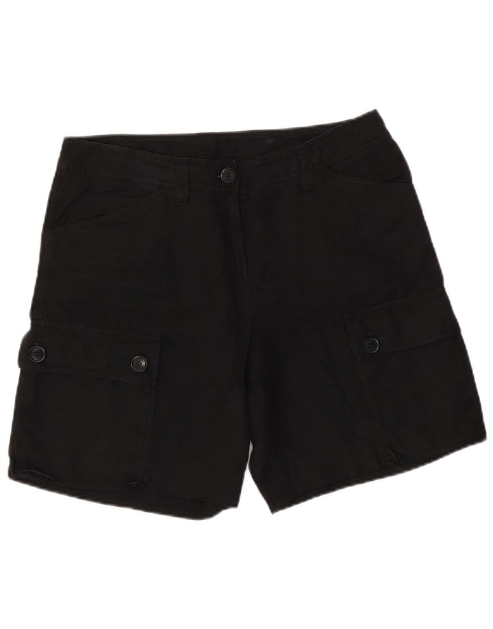 Cerruti 1881 Mens Cargo Shorts W32 Medium  Black Linen