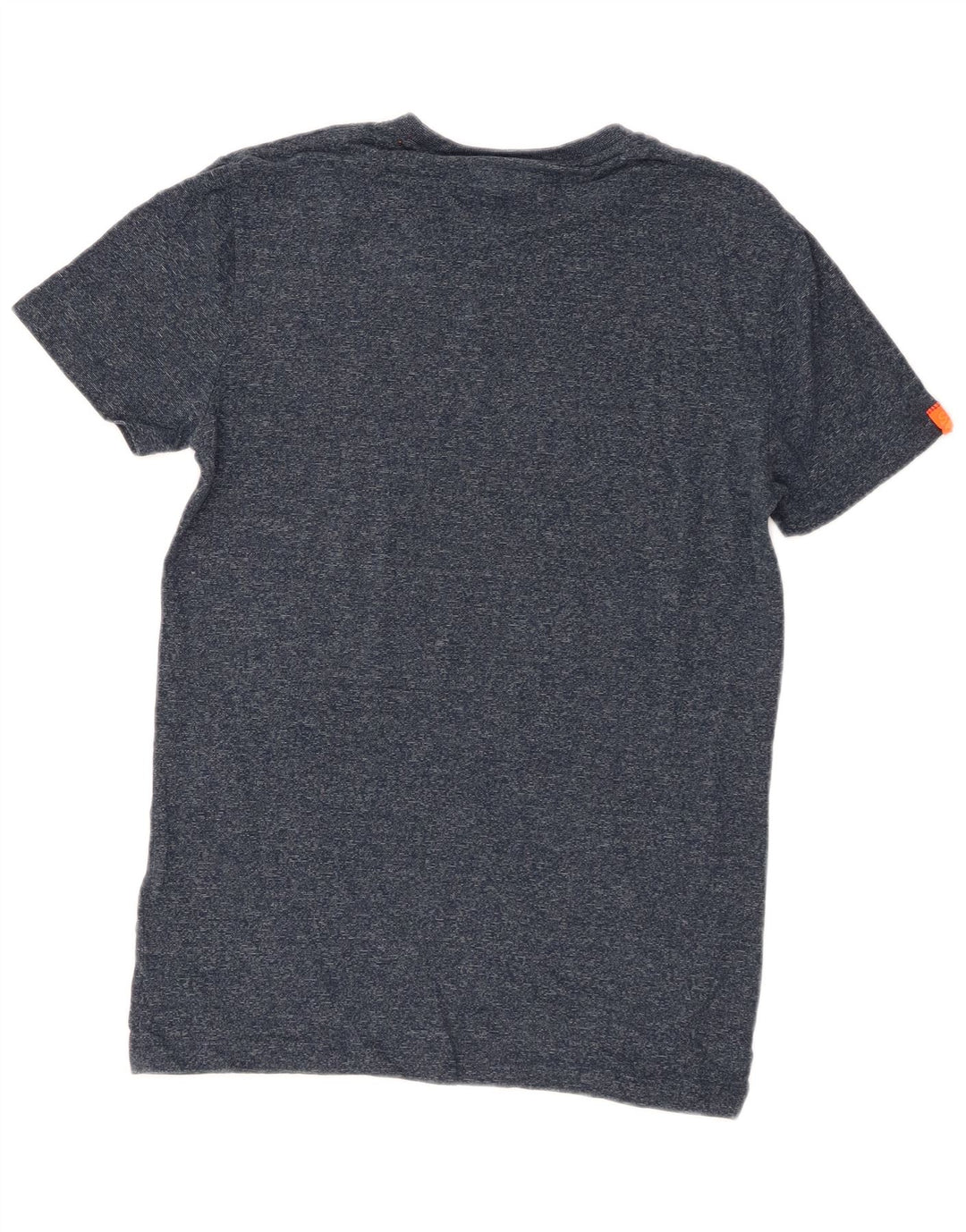 Superdry Mens T-Shirt Top Small Navy Blue Flecked Cotton