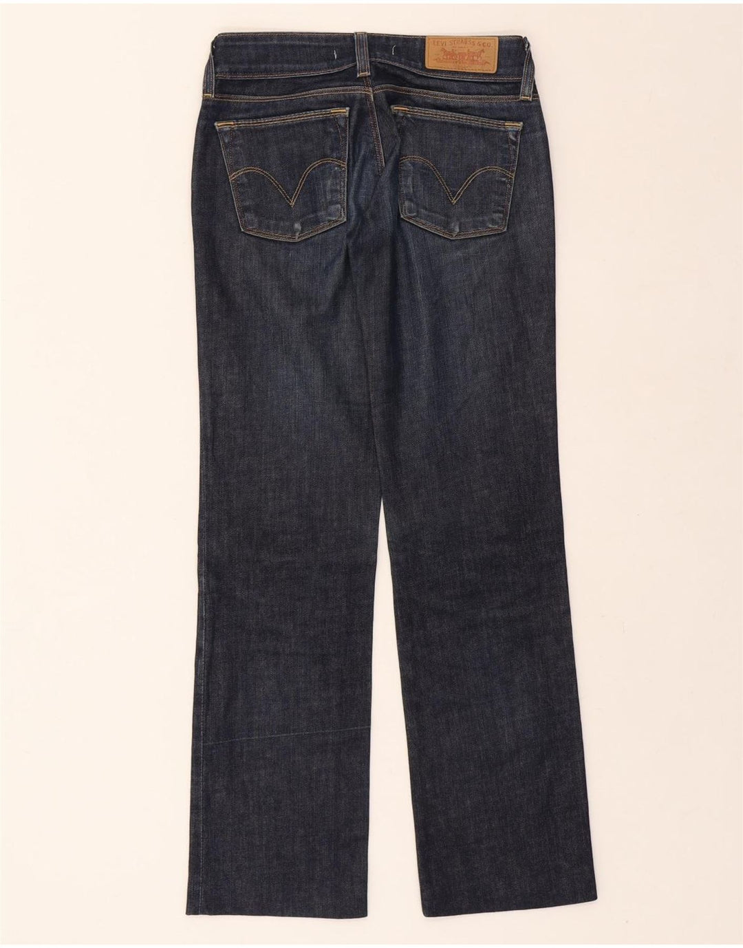 LEVI'S Womens 570 Straight Jeans W26 L28 Navy Blue Vintage Levi's and Second-Hand Levi's from Messina Hembry 