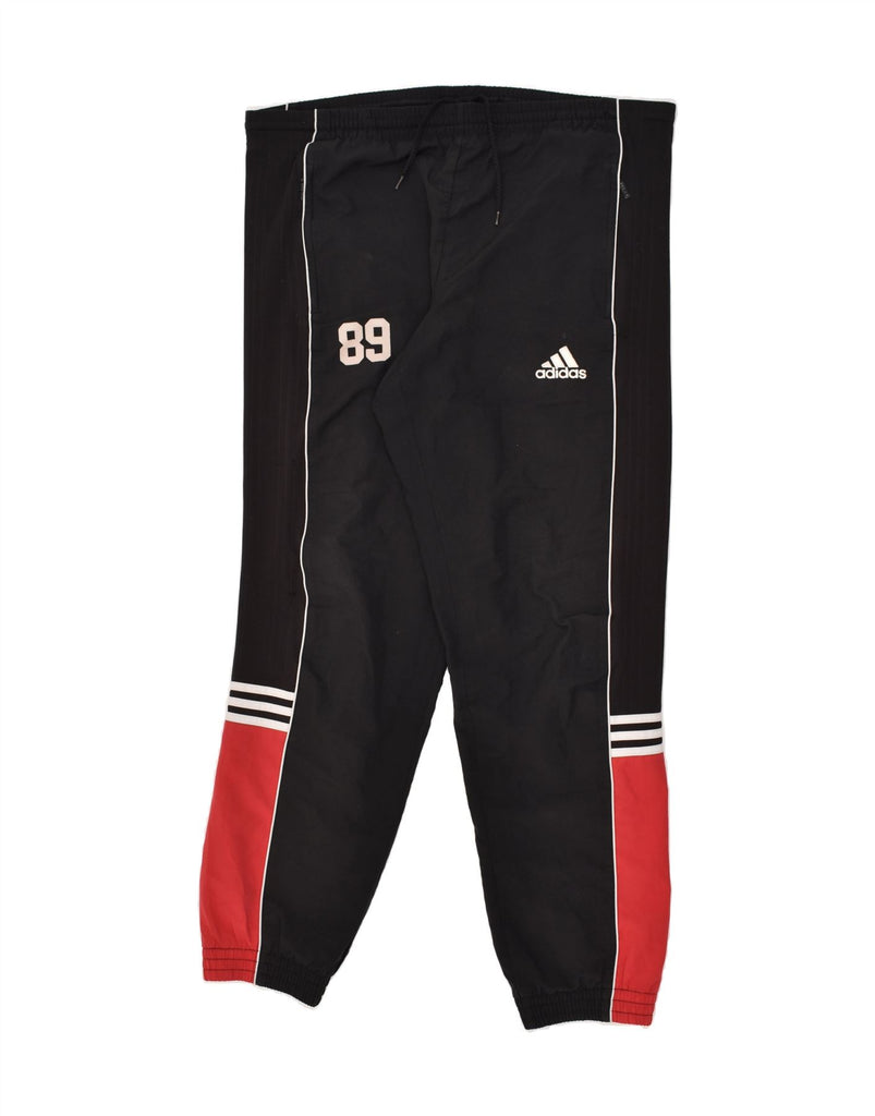 ADIDAS Mens Graphic Tracksuit Trousers Joggers UK 40/42 Medium Black Vintage Adidas and Second-Hand Adidas from Messina Hembry 