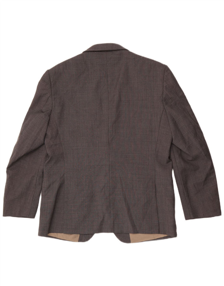 Marks & Spencer Mens 2 Button Blazer Jacket UK 42 Large Grey Wool