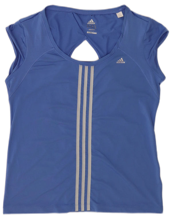 Adidas Womens Climacool T-Shirt Top UK 22 XL Blue Sports