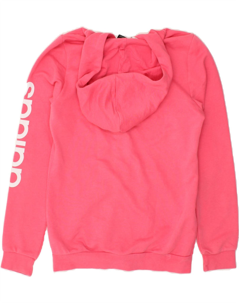 ADIDAS Girls Graphic Zip Hoodie Sweater 14-15 Years Pink | Vintage Adidas | Thrift | Second-Hand Adidas | Used Clothing | Messina Hembry 