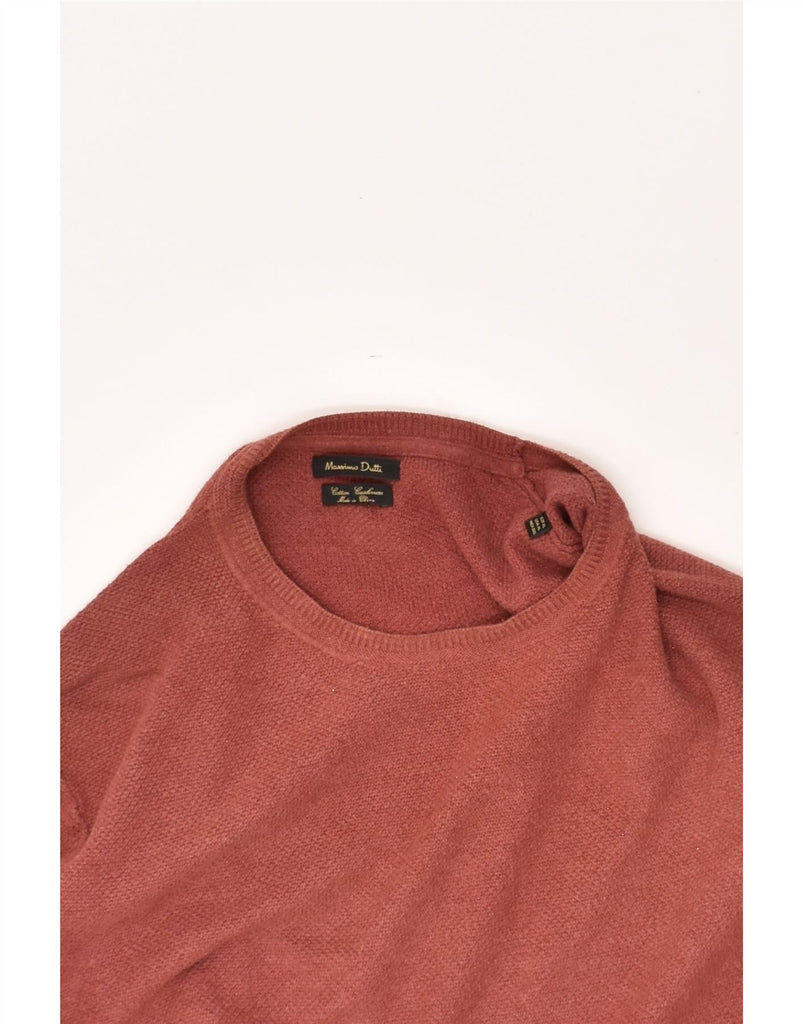 MASSIMO DUTTI Mens Crew Neck Jumper Sweater XL Red Cotton | Vintage Massimo Dutti | Thrift | Second-Hand Massimo Dutti | Used Clothing | Messina Hembry 