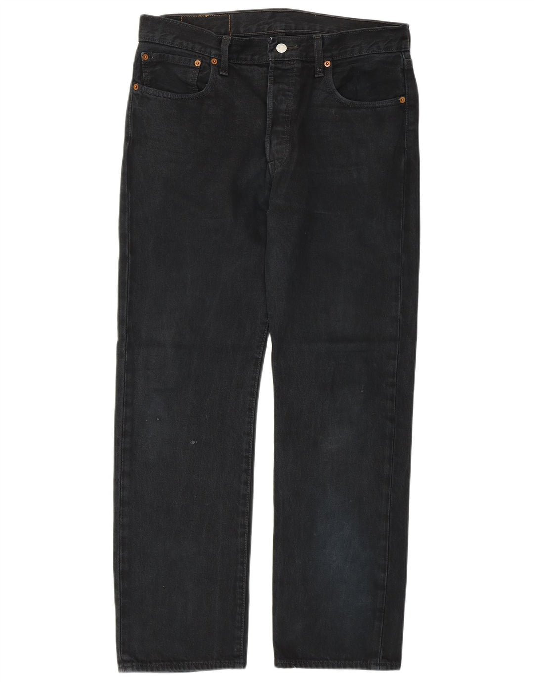 Levi's Mens 501 Straight Jeans W33 L30 Black Cotton