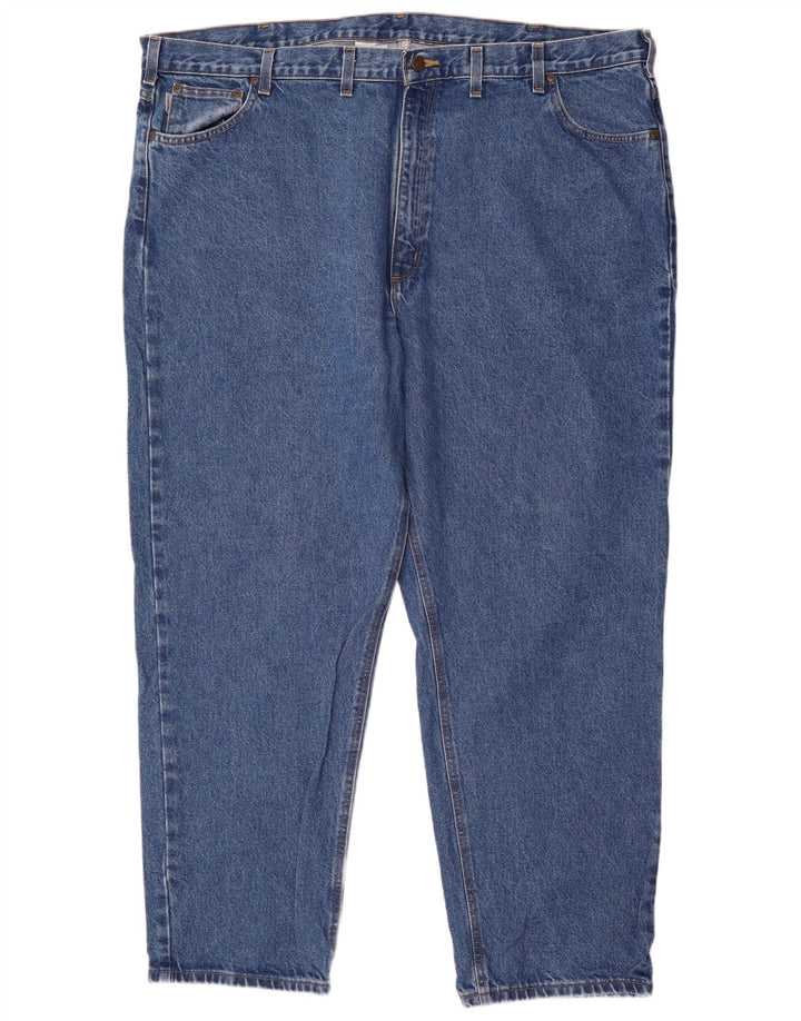 Carhartt Mens Tapered Jeans  W48 L32 Blue Cotton