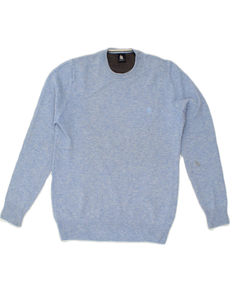 MARINA YACHTING Mens Crew Neck Jumper Sweater Large Blue Wool | Vintage Marina Yachting | Thrift | Second-Hand Marina Yachting | Used Clothing | Messina Hembry 