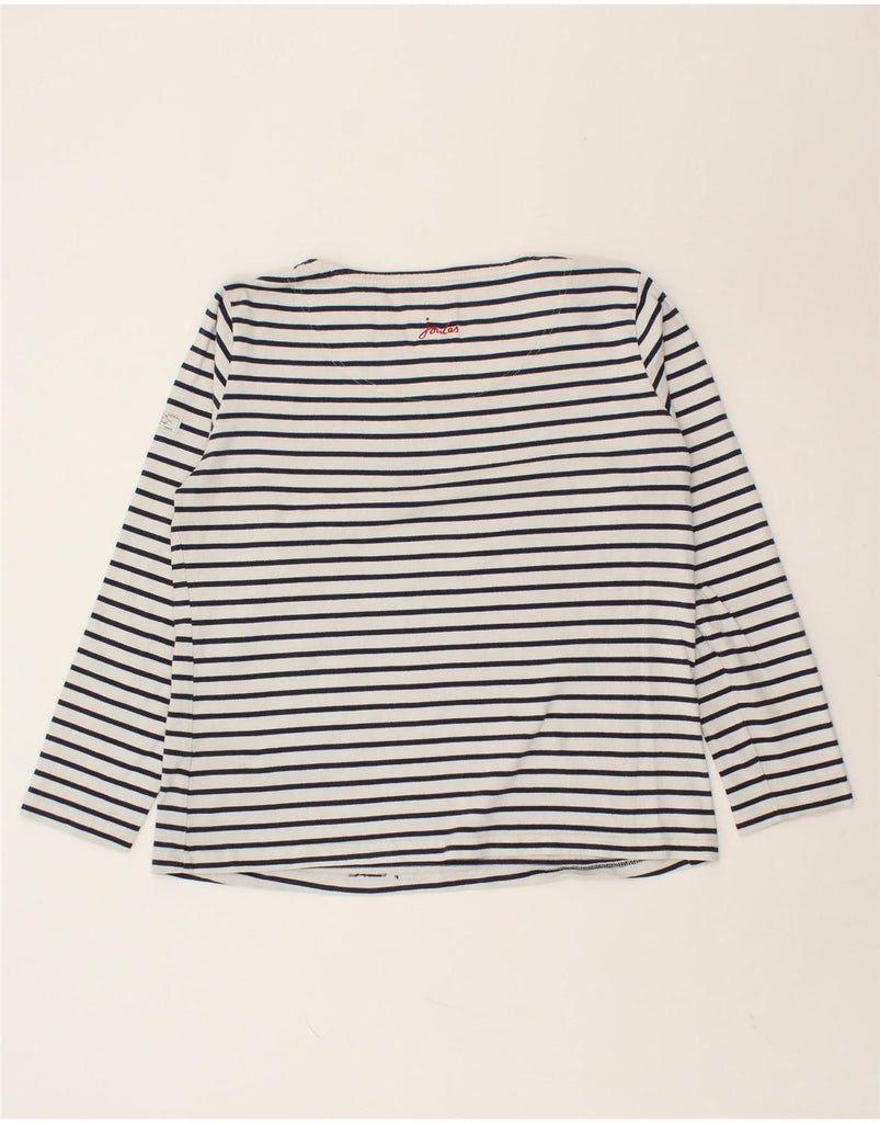 JOULES Womens Top Long Sleeve UK 16 Large Navy Blue Striped Cotton | Vintage Joules | Thrift | Second-Hand Joules | Used Clothing | Messina Hembry 