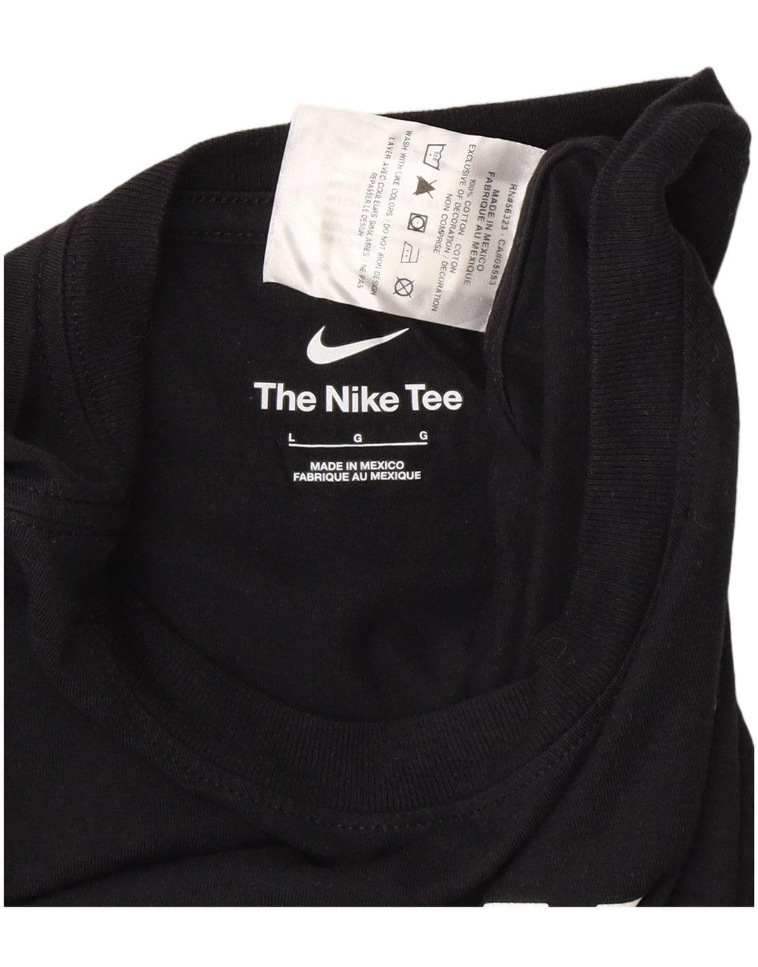 NIKE Mens Graphic T-Shirt Top Large Navy Blue Cotton