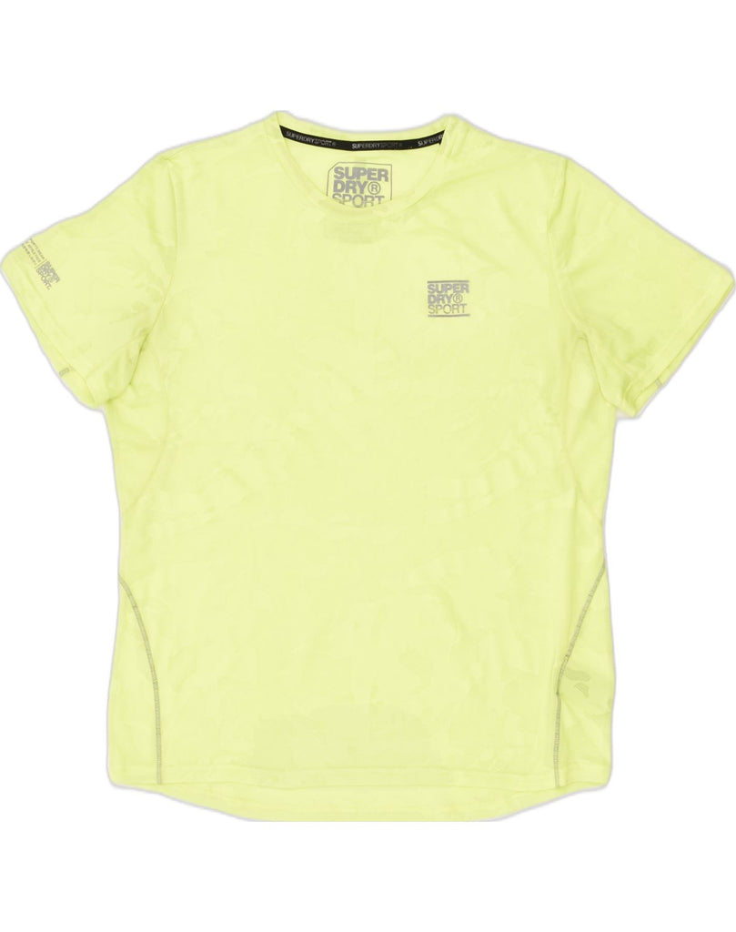 SUPERDRY Mens T-Shirt Top XL Yellow Polyester | Vintage Superdry | Thrift | Second-Hand Superdry | Used Clothing | Messina Hembry 