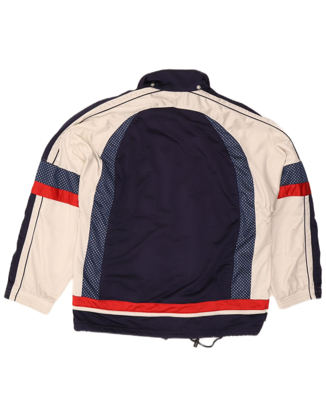 Diadora Mens Tracksuit Top Jacket UK 36 Small Navy Blue Colourblock