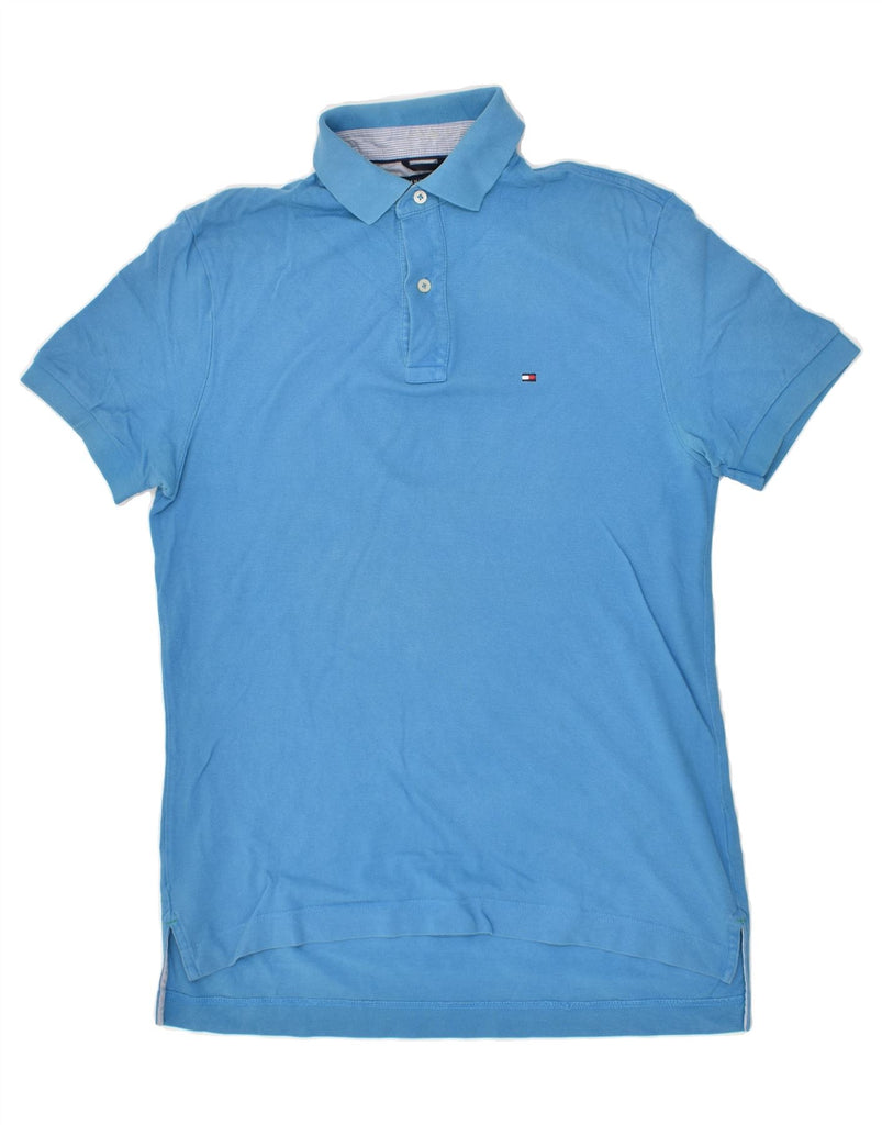 TOMMY HILFIGER Mens Polo Shirt Small Blue Cotton | Vintage Tommy Hilfiger | Thrift | Second-Hand Tommy Hilfiger | Used Clothing | Messina Hembry 