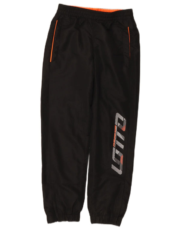 Lotto Boys Graphic Tracksuit Trousers Joggers 9-10 Years Small Black