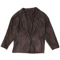 Vintage Womens 1 Button Leather Blazer Jacket IT 42 Medium Black