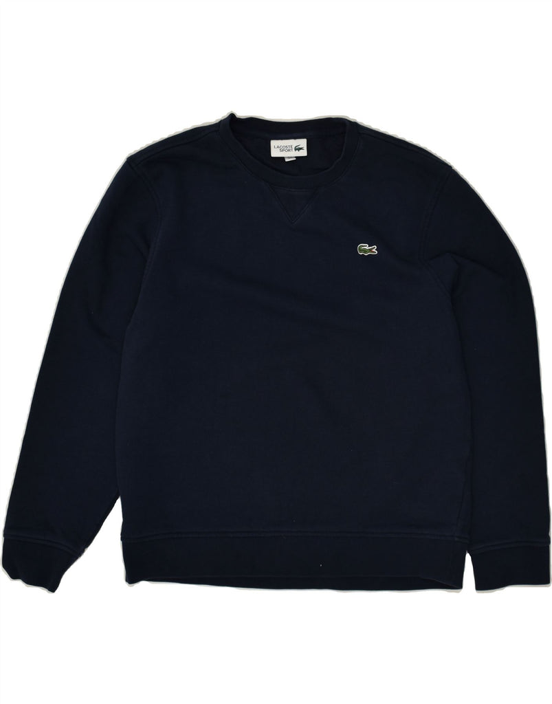 LACOSTE Mens Sweatshirt Jumper Large Navy Blue Cotton | Vintage Lacoste | Thrift | Second-Hand Lacoste | Used Clothing | Messina Hembry 
