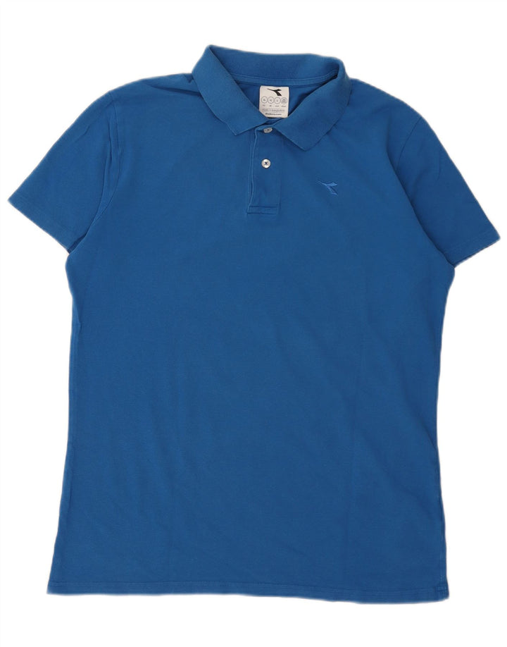 Diadora Mens Polo Shirt XL Blue Cotton