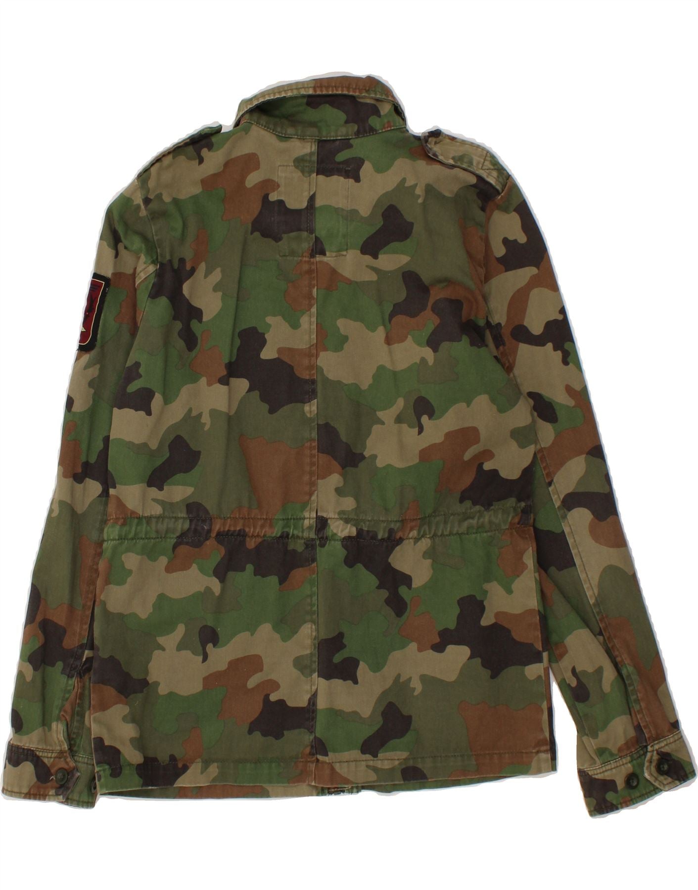 Chaqueta militar de mujer PULL BEAR talla 10 pequena de algodon con camuflaje verde Ropa vintage y de segunda mano online Messina Hembry