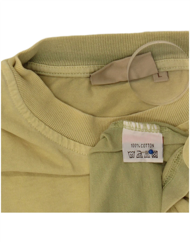 Weird Fish Mens Graphic T-Shirt Top Large Khaki Cotton