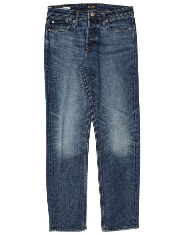 Jack & Jones Mens Mike Slim Jeans W30 L32 Blue Cotton