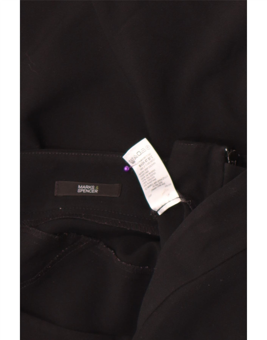 Marks & Spencer Womens Trumpet Skirt UK 14 Large W32  Black Polyester