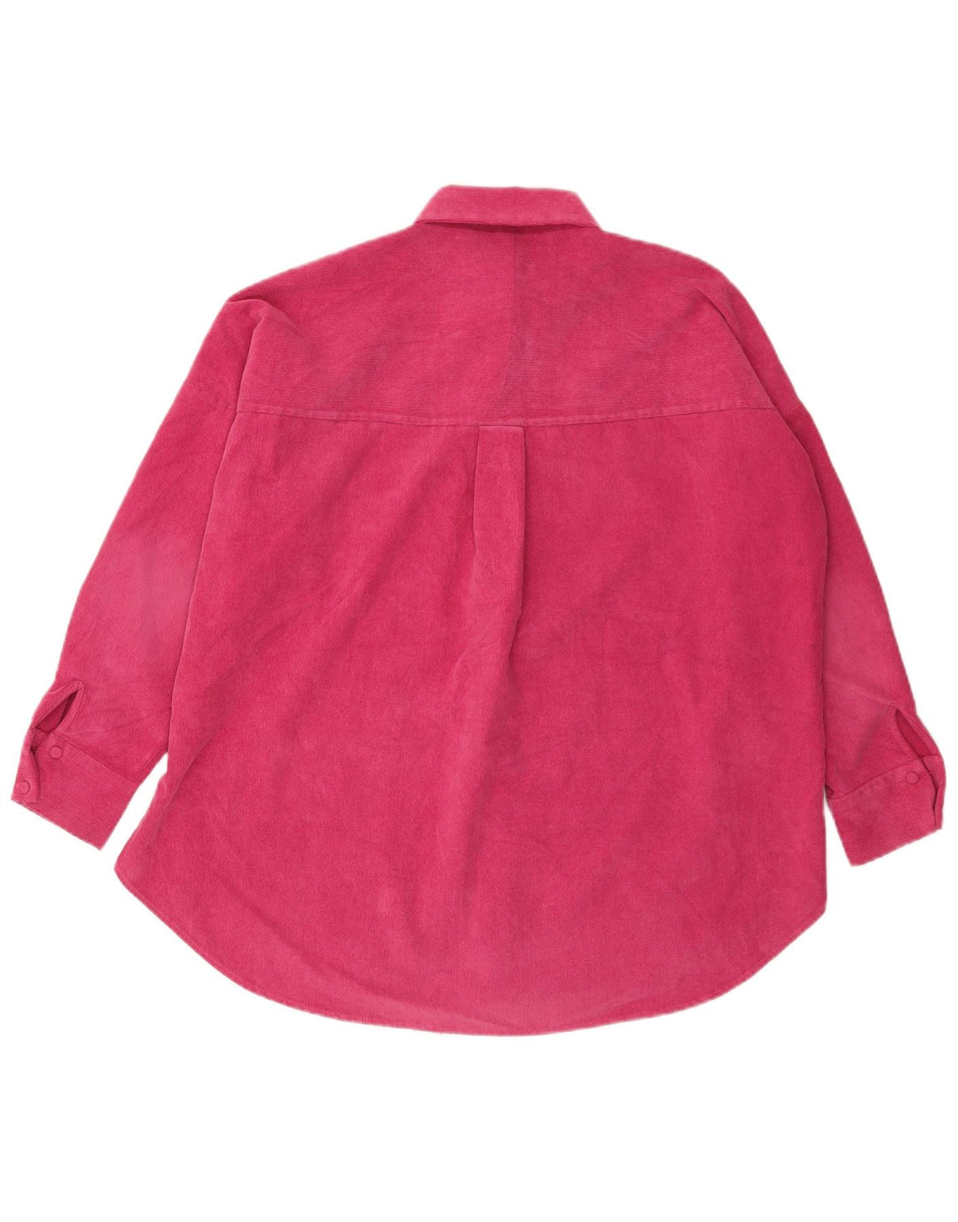 Zara Womens Oversized Flannel Shirt UK 6 XS Pink Polyester