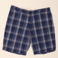 DOCKERS Mens Chino Shorts W38 XL Navy Blue Check Cotton Vintage Dockers and Second-Hand Dockers from Messina Hembry 