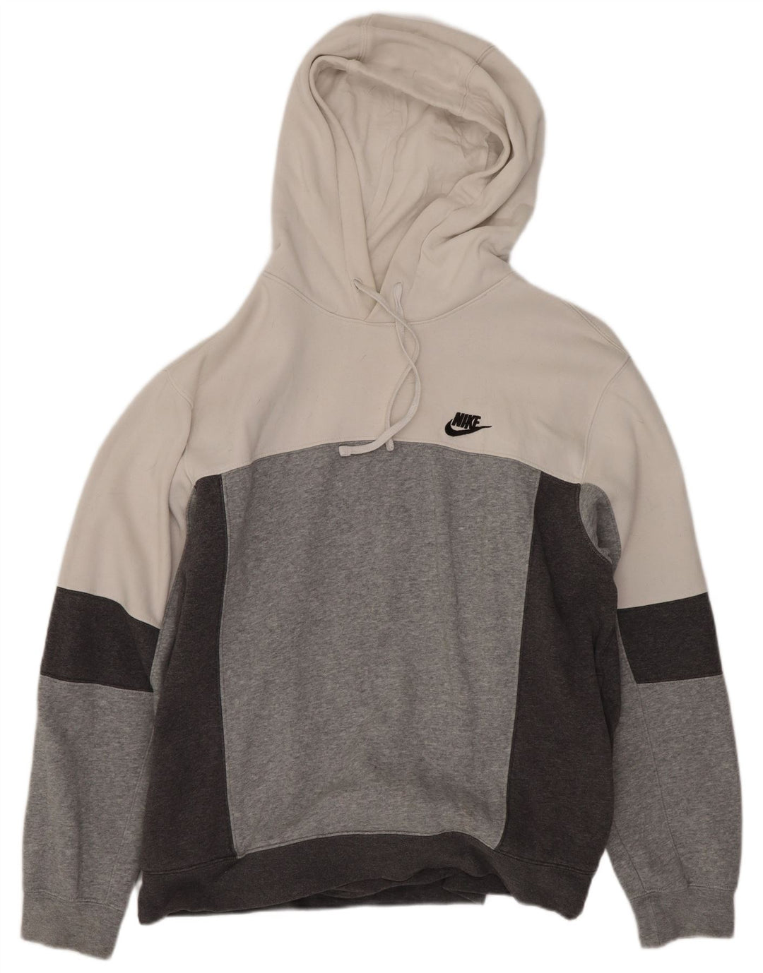 Nike Mens Hoodie Jumper Medium Multicoloured Colourblock Cotton
