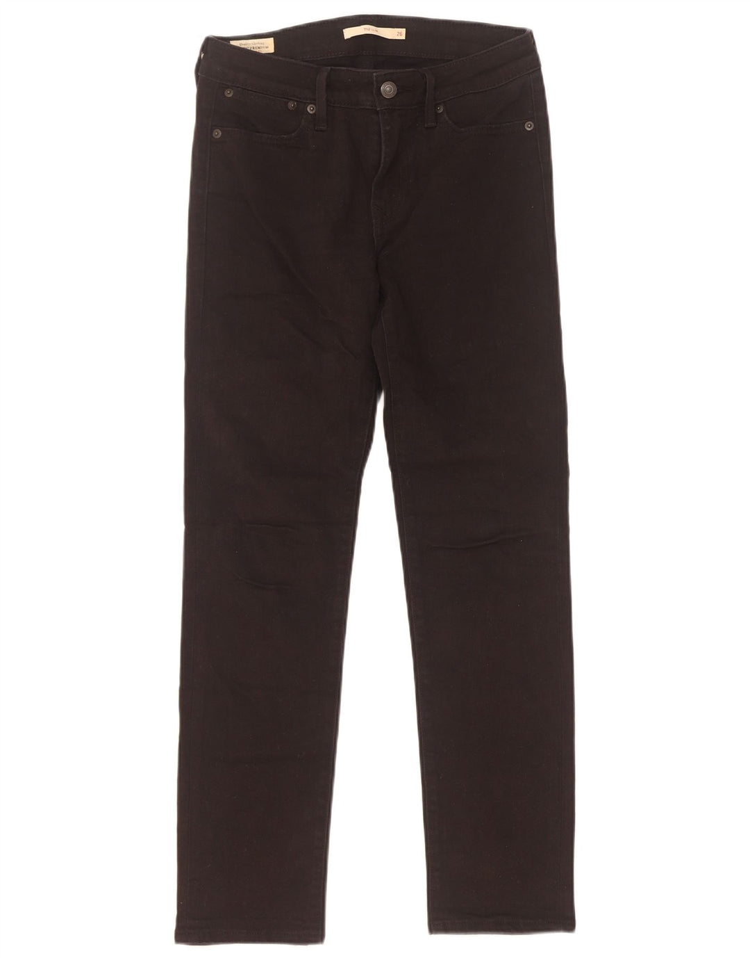 Levi's Womens 712 Slim Jeans W26 L30 Black Cotton