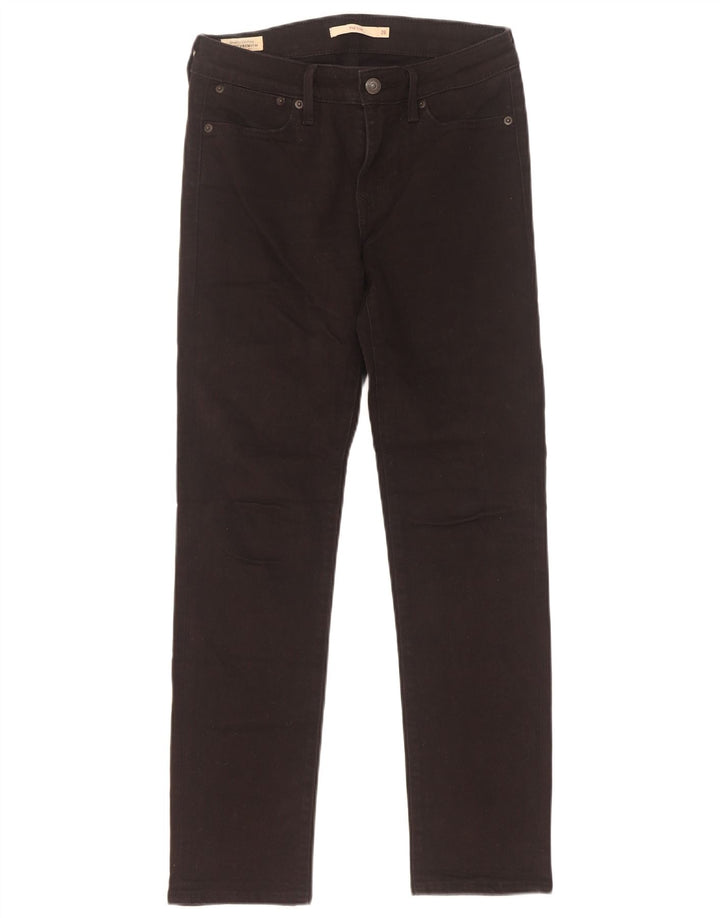 Levi's Womens 712 Slim Jeans W26 L30 Black Cotton