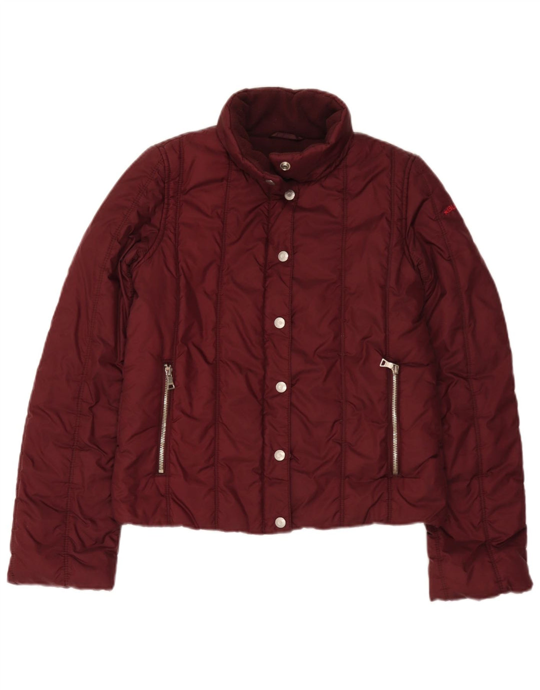 Guess Womens Padded Jacket UK 10 Small Burgundy Nylon