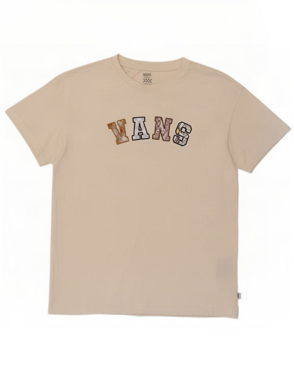 Vans Mens Graphic T-Shirt Top Small White Cotton