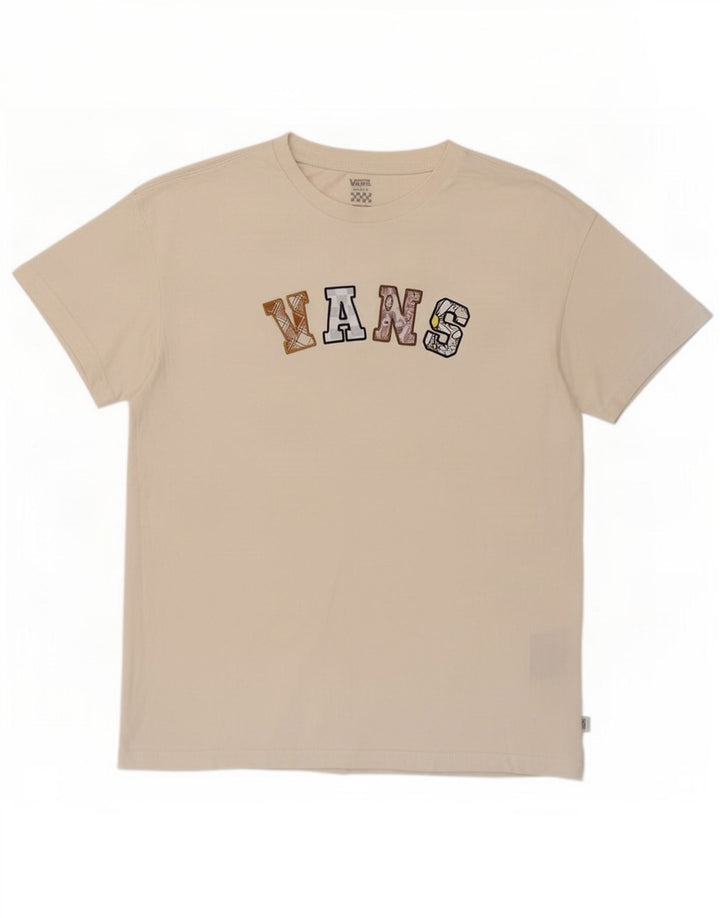 Vans Mens Graphic T-Shirt Top Small White Cotton