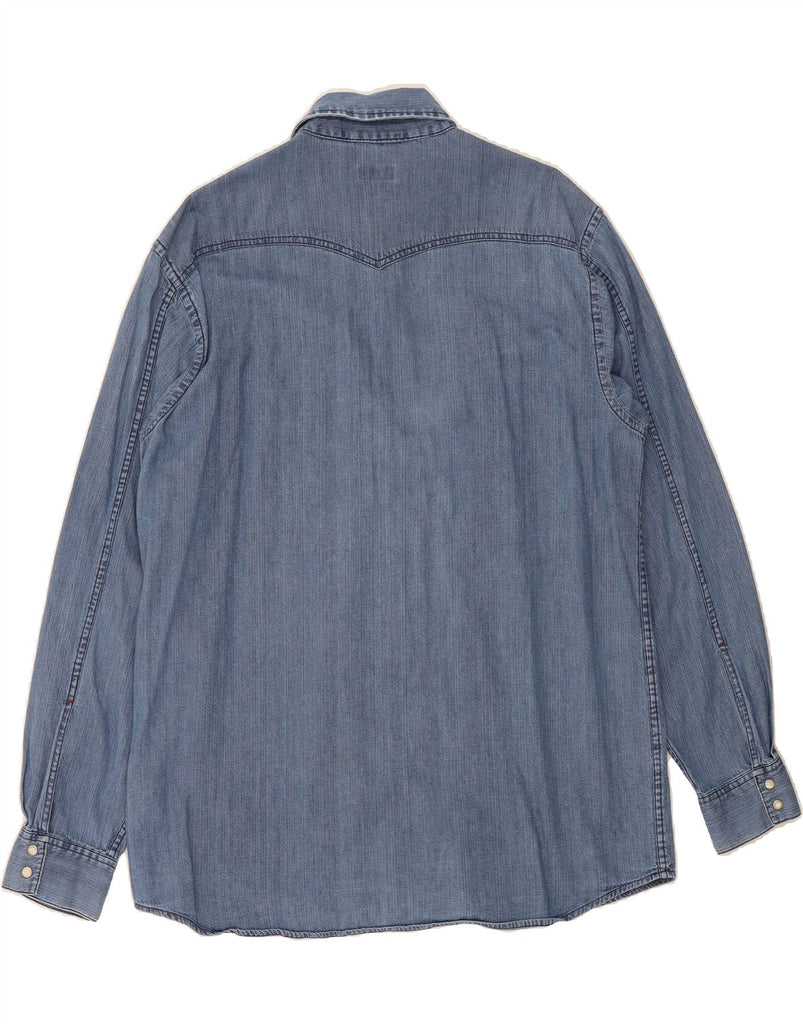 H.I.S Mens Denim Shirt XL Blue Cotton Vintage H.I.S and Second-Hand H.I.S from Messina Hembry 