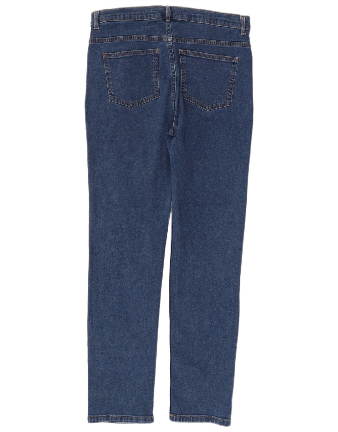 Marks & Spencer Womens Straight Jeans UK 12 Medium W32 L30 Blue Cotton